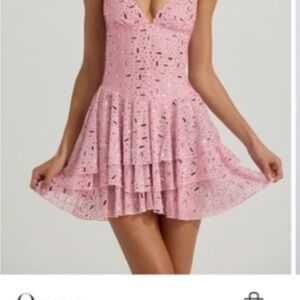 Oh Polly Sparkling Pink Mini Dress
